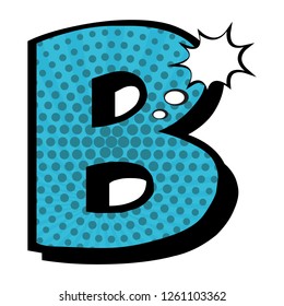 Retro Pop Art Alphabet B Stock Vector (Royalty Free) 1261103362 ...