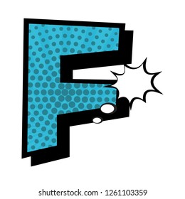 Retro, Pop Art Alphabet, F