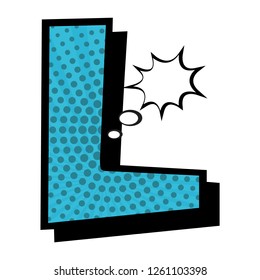 Retro, Pop Art Alphabet, L
