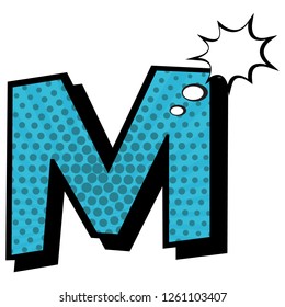 Retro, Pop Art Alphabet, M