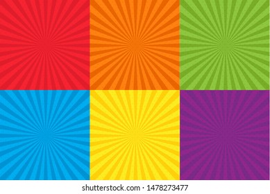 Retro pop art comic background lightning blast halftone dots. Cartoon  or book vector illustration design.