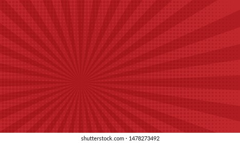 Retro pop art comic background lightning blast halftone dots. Cartoon  or book vector illustration design.