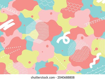 Retro pop art pattern like clouds