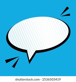 Retro pop art style background with empty comic speech bubble Vector illustration