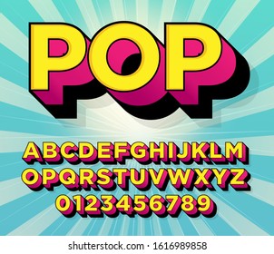 Retro Pop Bold Text Style Lttering for  Modern and Vintage Promotional Text.