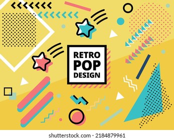 Burbuja de discurso basada en diseño pop retro