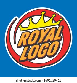 Retro pop royal logo 60s styles