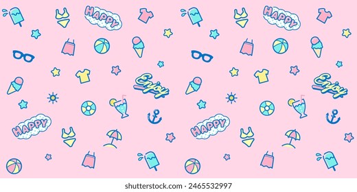 Retro Pop Summer Texture Material	