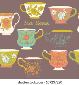 retro porcelain cups