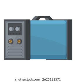 Retro portable boombox vector illustration with music player, radio, and cassette buttons, perfect for 80s and 90s nostalgic party designs