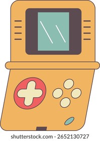 Ilustração do console de jogos portátil retrô