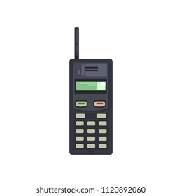 Retro portable handheld radio device vector Illustration on a white background