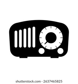 Retro portable radio silhouette stencil template for vintage designs nostalgic decor projects scrapbooking wall art posters decals
