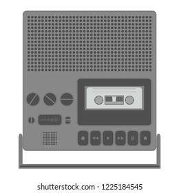 Retro portable stereo cassette recorder.