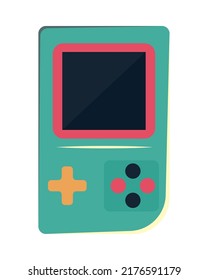 retro portable videogame on white background