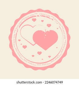 Retro Postage Stamp for wedding design, invitation, congratulation, scrapbook