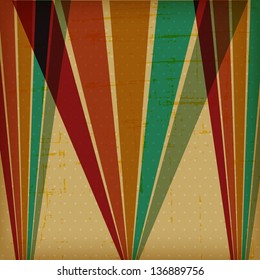 Retro poster with abstract grunge background.