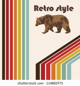 retro poster bear