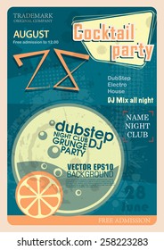 retro poster. cocktail party