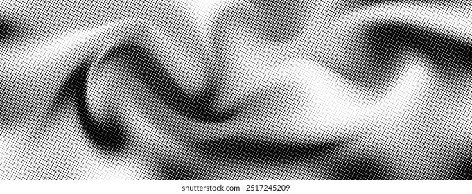 Retro-Poster mit Farbverlauf-Hintergrund, farbiger Textur und Comic-Rauscheffekt. Pixeliertes Korn, Vintage-Bitmapmuster und Rasterdesign. Vektorgrafik