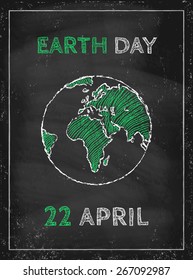 Retro poster for Earth day