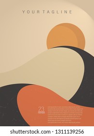 Retro poster. The Egyptian pyramids. The Sahara desert. Vector Illustrator. Eps 10 - Vector