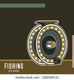 Retro poster of fisherman club