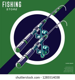 Retro poster of fisherman club