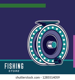 Retro poster of fisherman club
