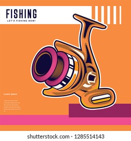 Retro poster of fisherman club