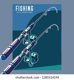 Retro poster of fisherman club