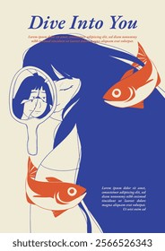 Retro Poster Illustration Wall Design