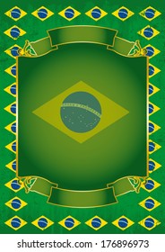 Cartaz retrô com quadro grande sobre tema brasileiro