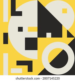 Retro poster print banner template pattern design seamless vector shapes