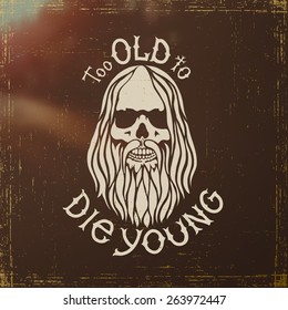 Retro Poster With Skull