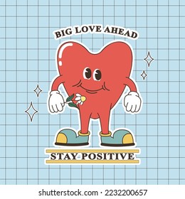 Retro poster Two hot air balloons in the clouds. Better together. Vector art illustration.
