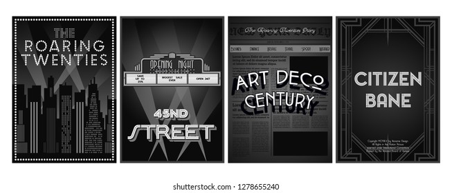 Retro Posters 1920s Movie Style 