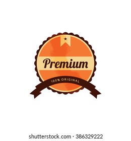 retro premium badge label theme