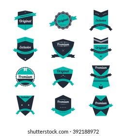 retro premium badge label theme vector illustration