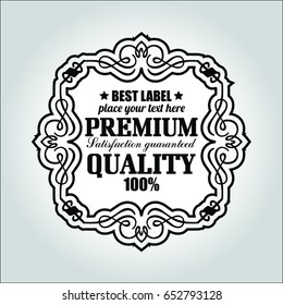 Retro Premium Quality Label vector,illustrator