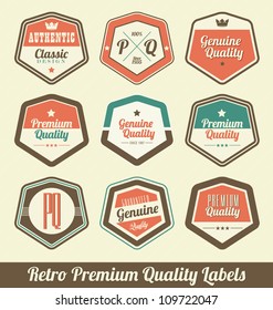 Retro Premium Quality Labels