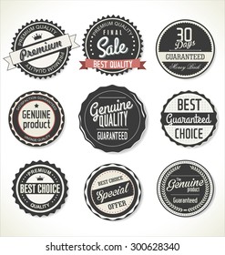 Retro premium quality labels