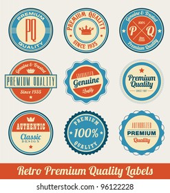 Retro Premium Quality Labels