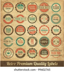 Retro Premium Quality Labels