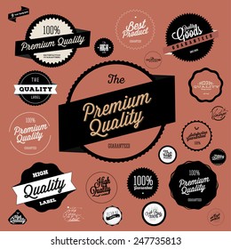 Retro Premium Quality Labels Set
