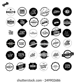 Retro Premium Quality Labels Set