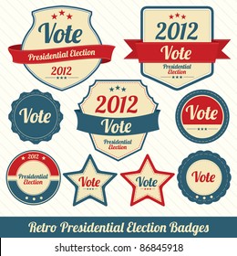 Retro Presidential Election Badges