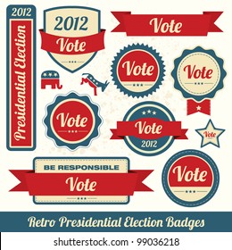 Retro Presidential Election Badges