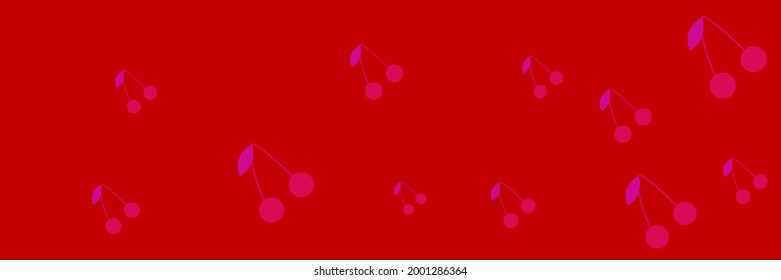 Retro Print Berries Pink Neon Fruit Red Colorful Illustration. Cute Textile Purple Cherries Sweet Vitamin Tasty Wallpaper. Summer Vintage Bordo Spring Repeat Bright Violet Dessert Ornament.