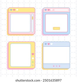 retro program computer frame design pack for journal or notes